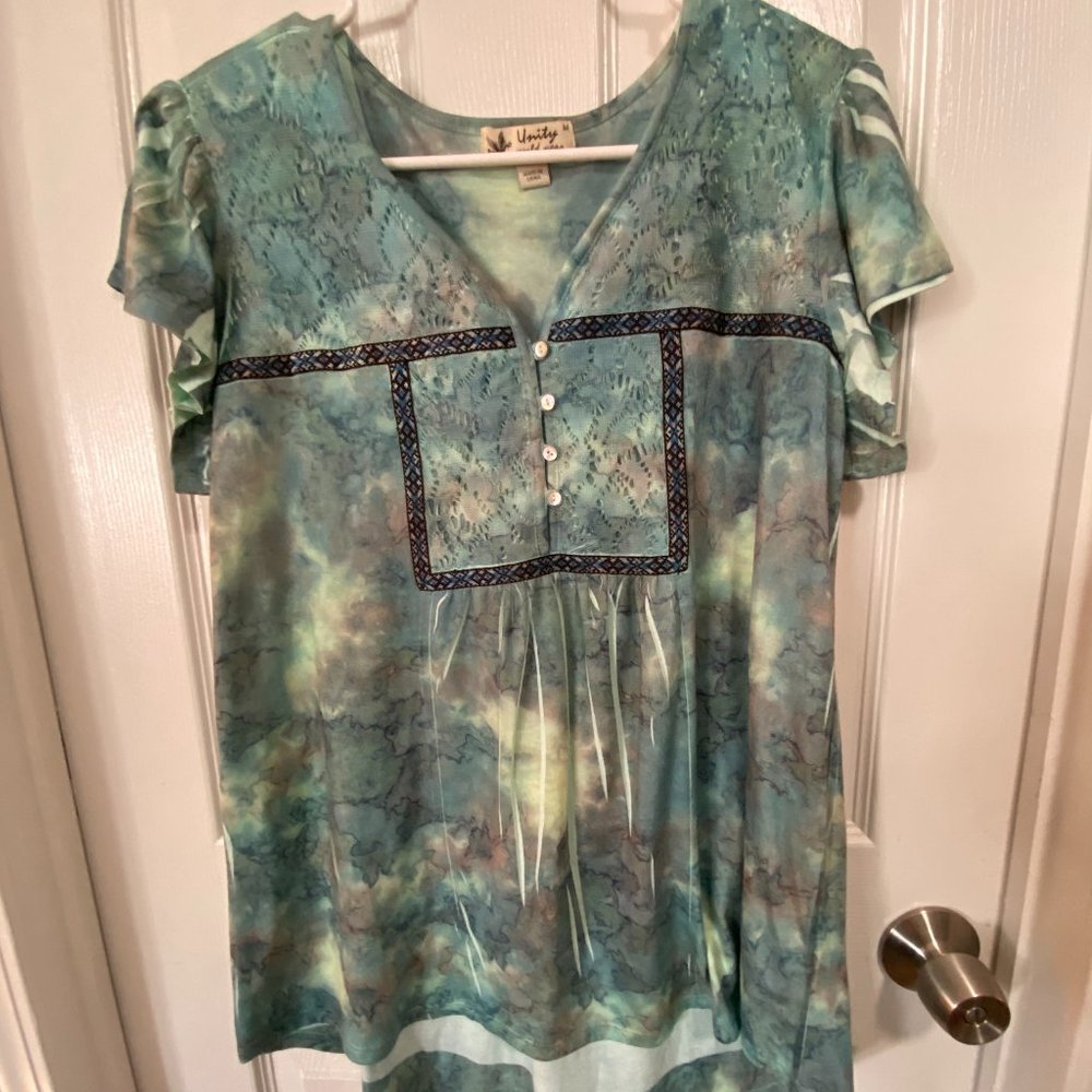 GUC Unity World Wear Baby Doll top w cap sleeves-M